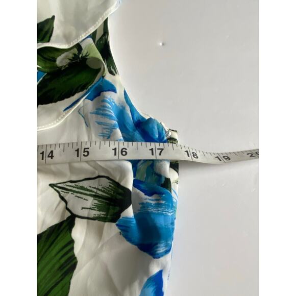 Banana Republic Floral Ruffle Faux Wrap Maxi Dress Sleeveless Women's Size 4 - Picture 8 of 10